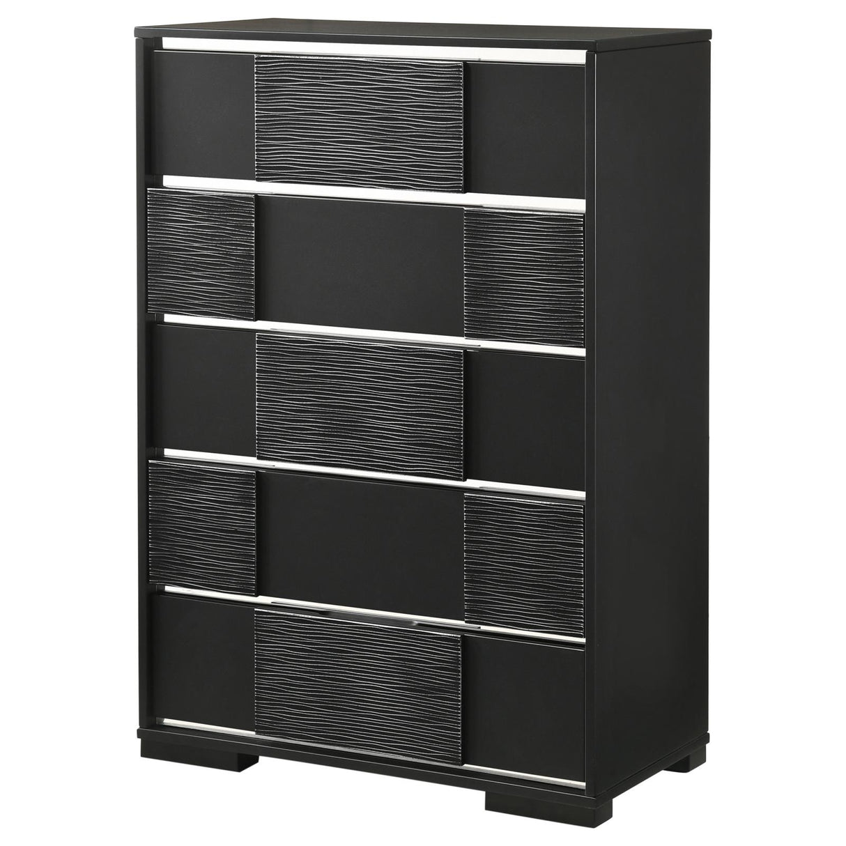 Blacktoft 5-drawer Chest Black - 207105 - Luna Furniture