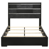Blacktoft Queen Panel Bed Black - 207101Q - Luna Furniture