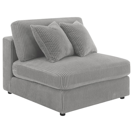 Blaine Upholstered Armless Chair Fog - 509997 - Luna Furniture