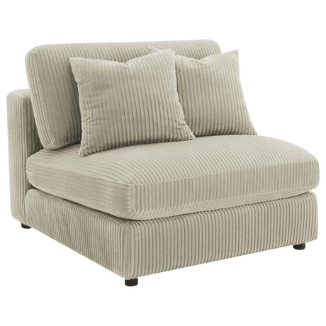 Blaine Upholstered Armless Chair Sand - 509897 - Luna Furniture