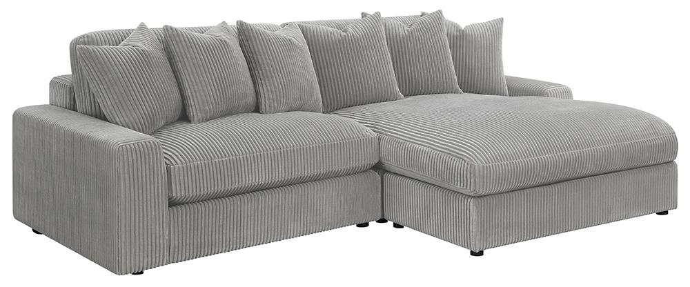Blaine Fog Upholstered Reversible Sectional from Coaster - Luna Furniture