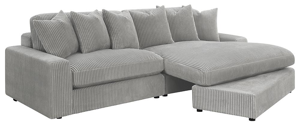 Blaine Fog Upholstered Reversible Sectional from Coaster - Luna Furniture