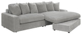 Blaine Fog Upholstered Reversible Sectional from Coaster - Luna Furniture