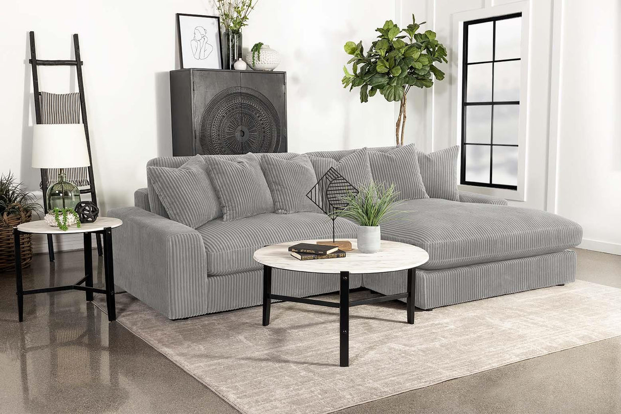 Blaine Fog Upholstered Reversible Sectional from Coaster - Luna Furniture