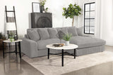 Blaine Fog Upholstered Reversible Sectional from Coaster - Luna Furniture