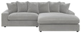 Blaine Upholstered Reversible Sectional Fog - 509900 - Luna Furniture