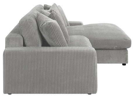 Blaine Fog Upholstered Reversible Sectional from Coaster - Luna Furniture