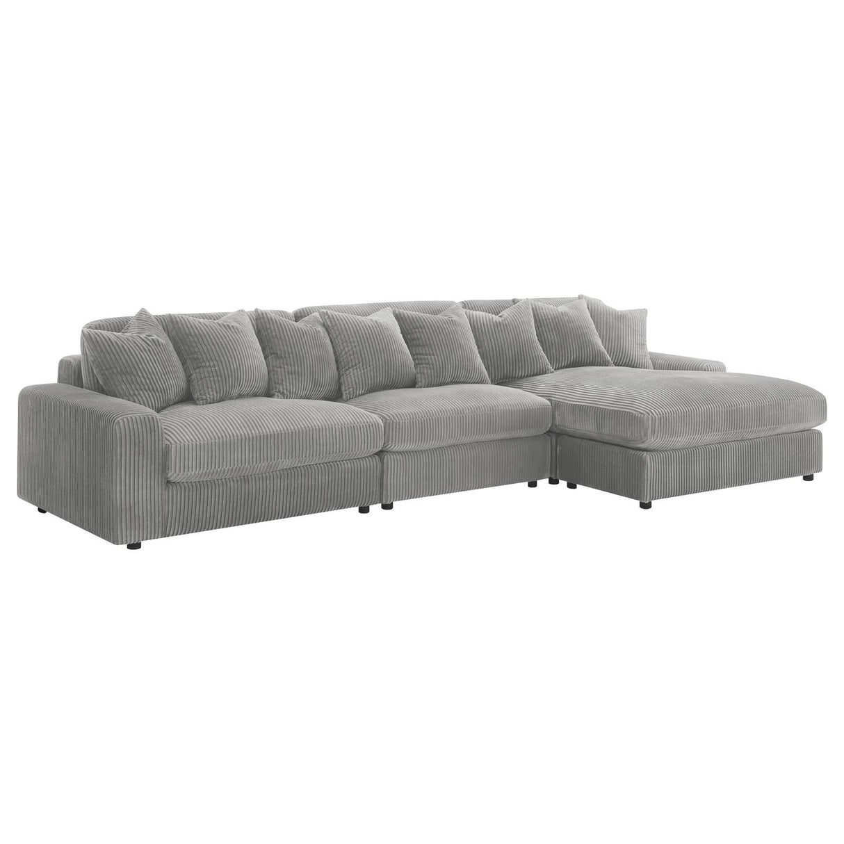 Blaine Fog Upholstered Reversible Sectional from Coaster - Luna Furniture