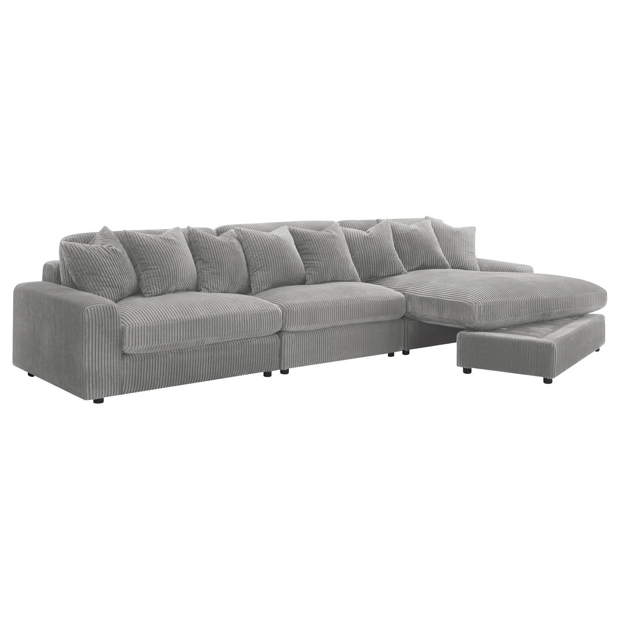 Blaine Fog Upholstered Reversible Sectional from Coaster - Luna Furniture