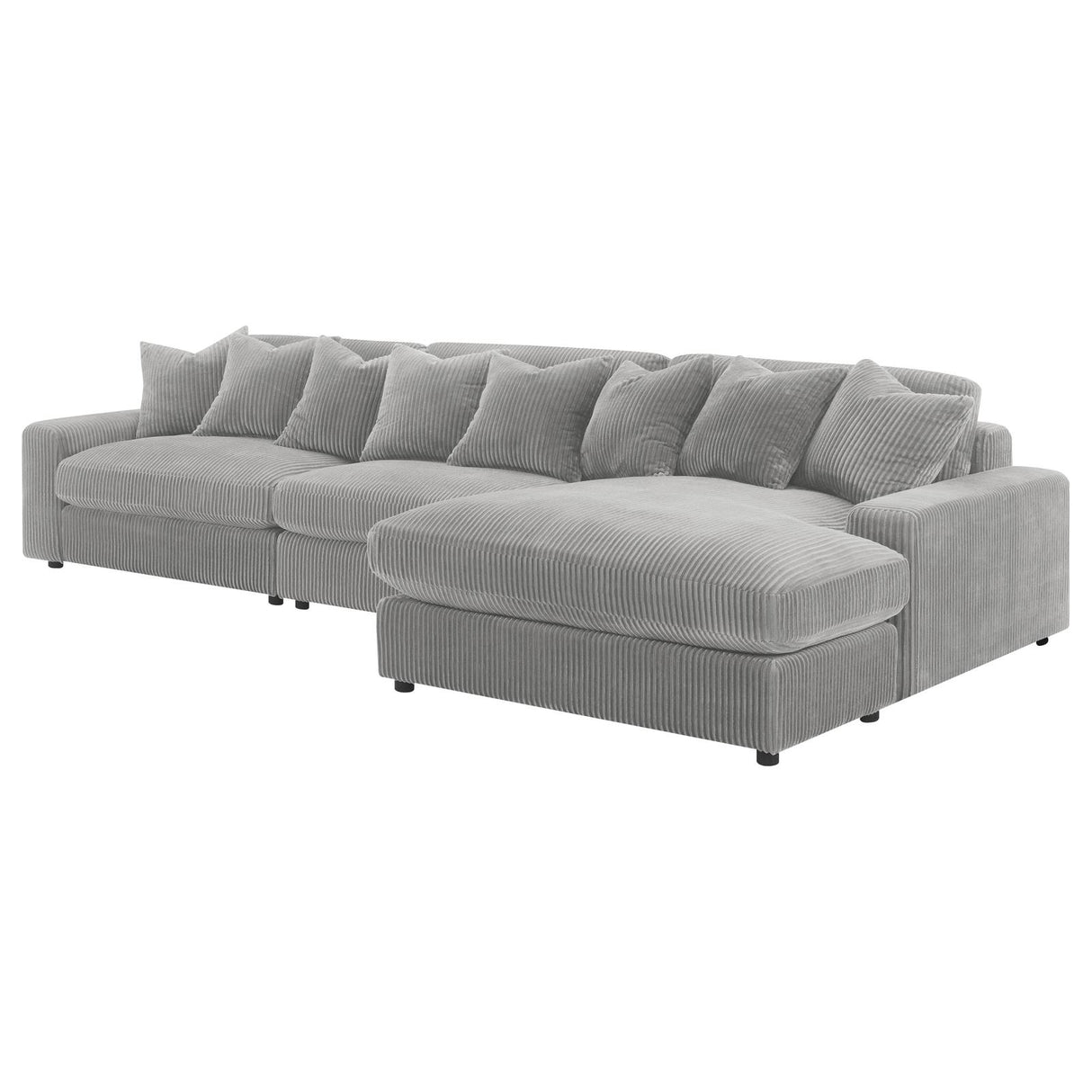Blaine Fog Upholstered Reversible Sectional from Coaster - Luna Furniture