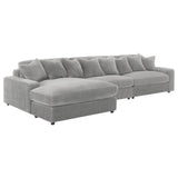 Blaine Fog Upholstered Reversible Sectional from Coaster - Luna Furniture