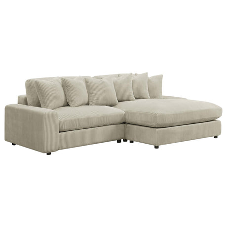 Blaine Upholstered Reversible Sectional Sofa Sand - 509899 - Luna Furniture