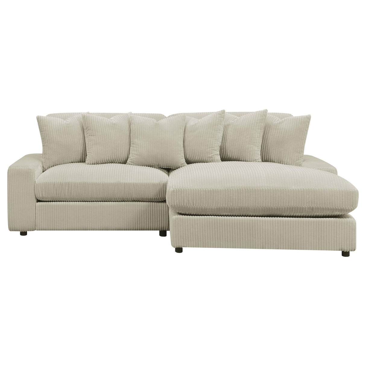 Blaine Sand Upholstered Reversible Sectional Sofa from Coaster - Luna Furniture