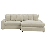 Blaine Sand Upholstered Reversible Sectional Sofa from Coaster - Luna Furniture