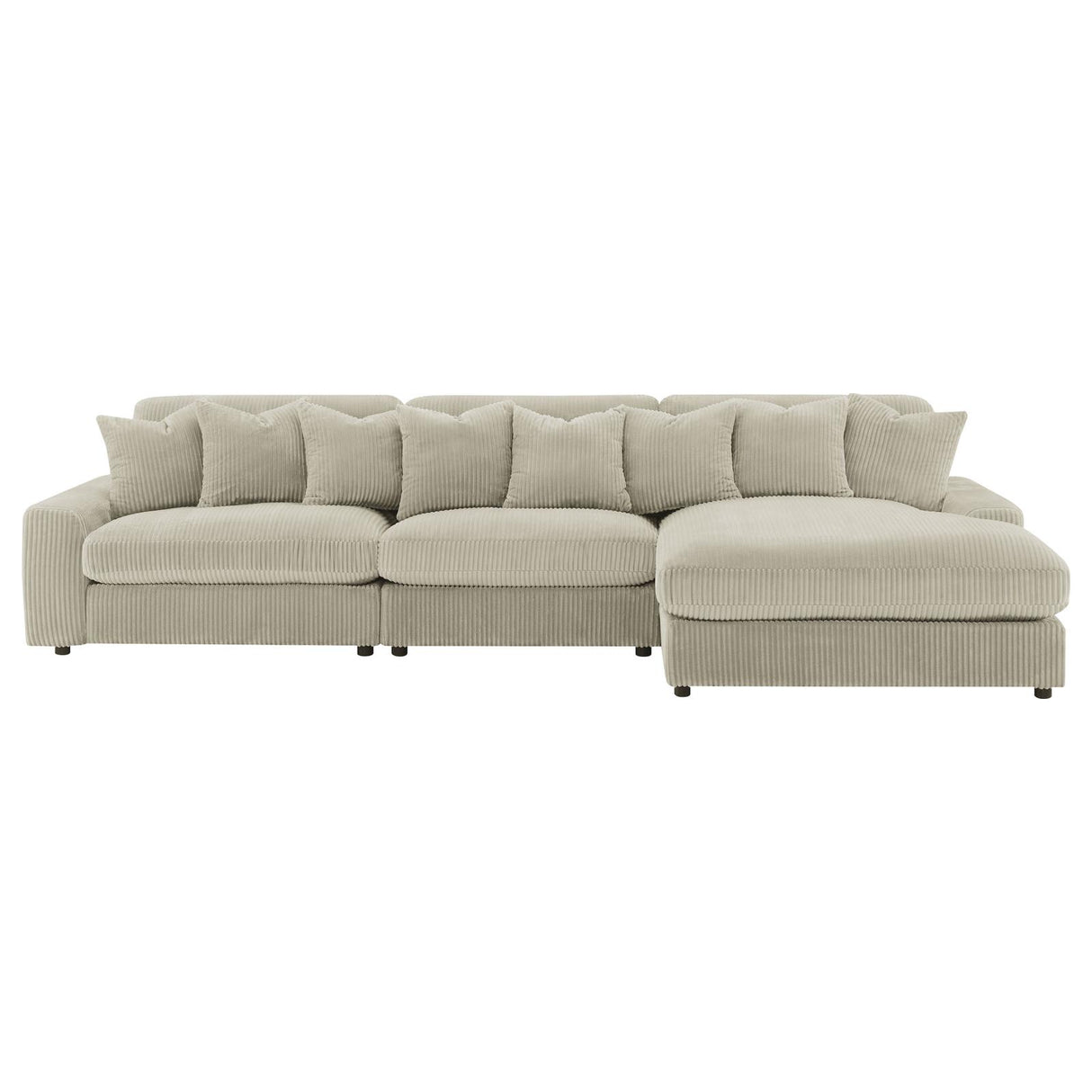 Blaine Sand Upholstered Reversible Sectional Sofa from Coaster - Luna Furniture