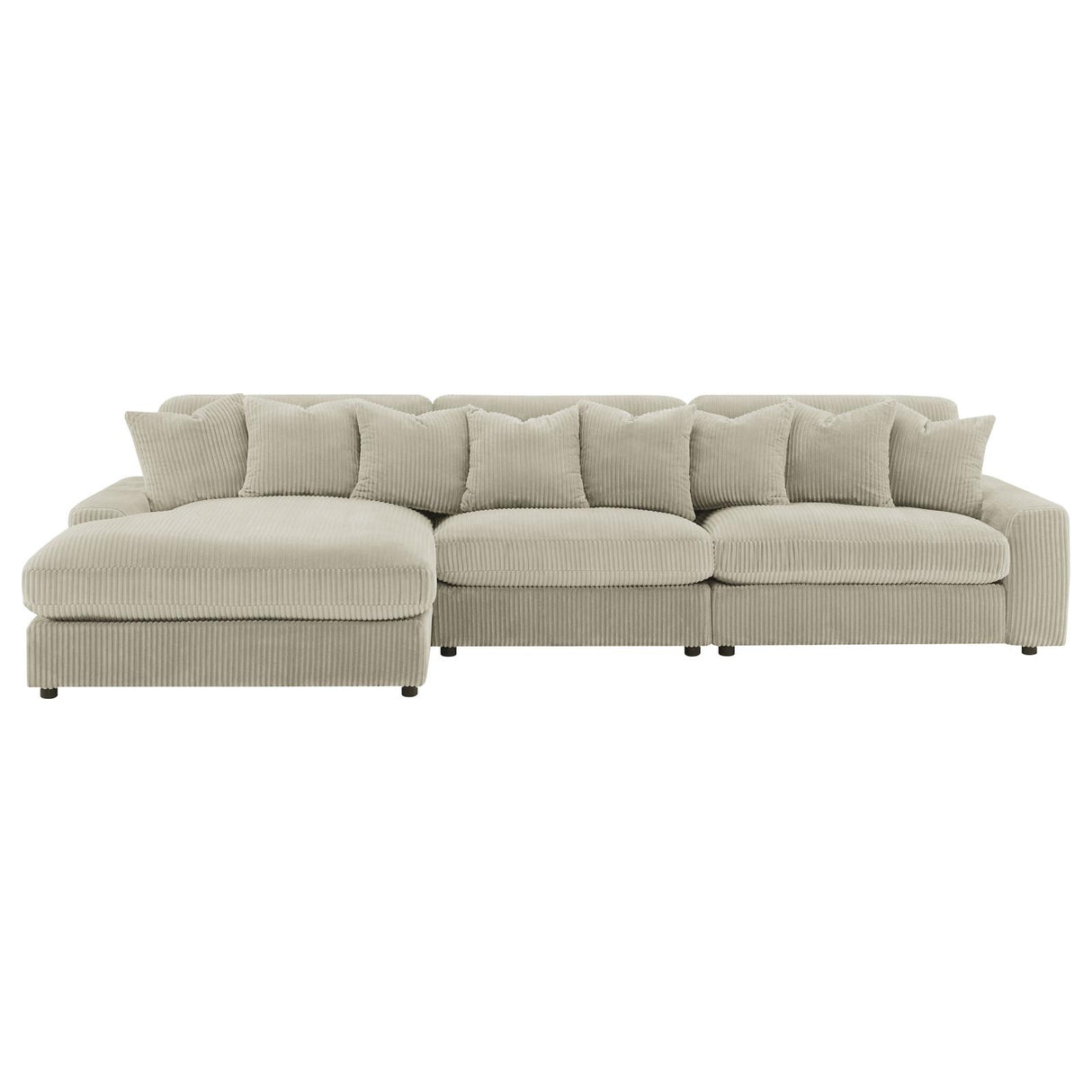 Blaine Sand Upholstered Reversible Sectional Sofa from Coaster - Luna Furniture