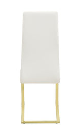 Blair White and Rustic Brass Side Chairs, Set of 4 from Coaster - Luna Furniture