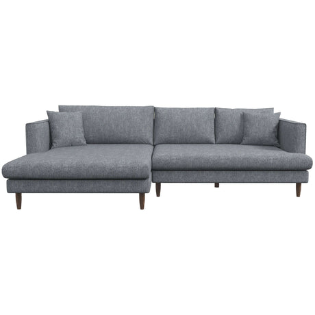 Blake L-Shaped  Sectional Sofa Cream Velvet / Right Facing - AFC00625 - Luna Furniture