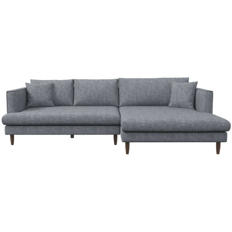 Blake L-Shaped  Sectional Sofa Grey Linen / Right Facing - AFC00655 - Luna Furniture