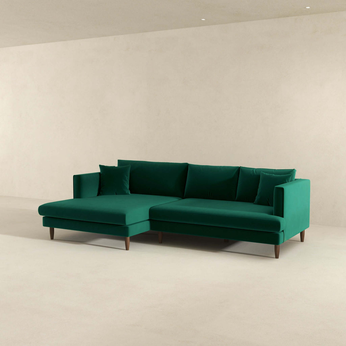 Blake L-Shaped  Sectional Sofa Grey Linen / Right Facing - AFC00655 - Luna Furniture