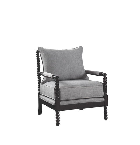Blanchett Cushion Back Accent Chair Grey and Black - 903824 - Luna Furniture