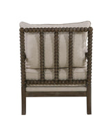 Blanchett Oatmeal and Natural Cushion Back Accent Chair from Coaster - Luna Furniture