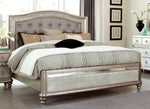 Bling Game Eastern King Panel Bed Metallic Platinum - 204181KE - Luna Furniture