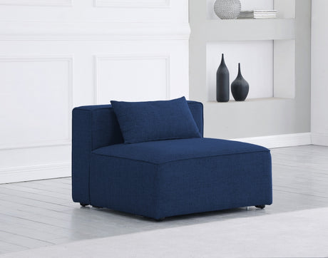 Blue Cube Modular Armless Chair - 630Navy-Armless - Luna Furniture