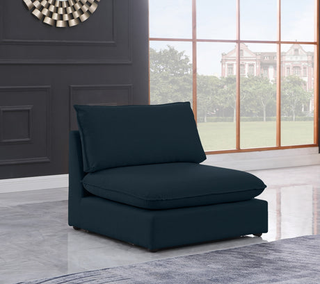 Blue Mackenzie Modular Armless Chair - 688Navy-Armless - Luna Furniture