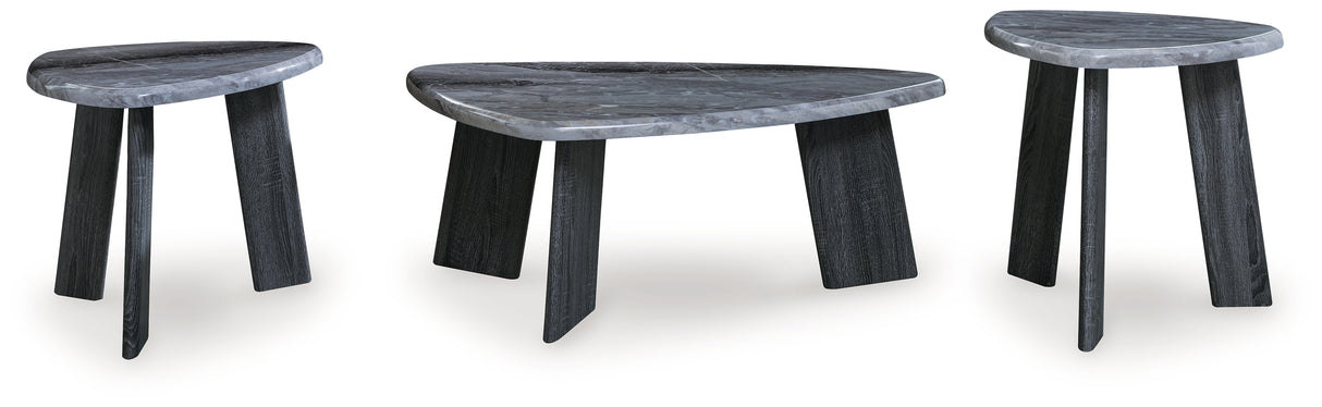Bluebond Gray Table (Set of 3) - T390-13 - Luna Furniture