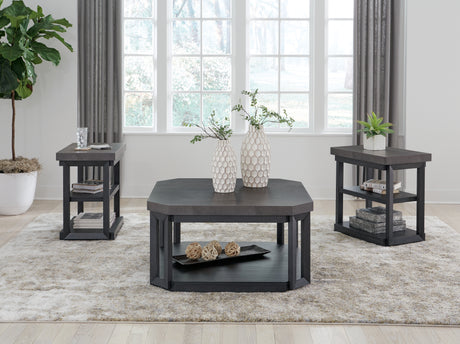Bonilane Black/Gray Table (Set of 3) - T396-13 - Luna Furniture