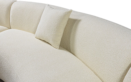 Bonita Ivory Boucle 3-Piece Curved Sectional from Nova Furniture - Luna Furniture