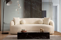 Bonita Ivory Boucle Sofa - BONITAIVORY-S - Luna Furniture