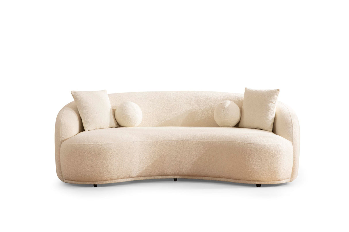 Bonita Ivory Boucle Sofa & Loveseat - BONITAIVORY-SL - Luna Furniture