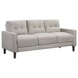 Bowen Beige 2-Piece Upholstered Track Arms Tufted Sofa Set from Coaster - Luna Furniture