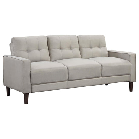 Bowen 2-piece Upholstered Track Arms Tufted Sofa Set Beige - 506785-S2 - Luna Furniture