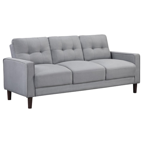 Bowen 2-piece Upholstered Track Arms Tufted Sofa Set Grey - 506781-S2 - Luna Furniture