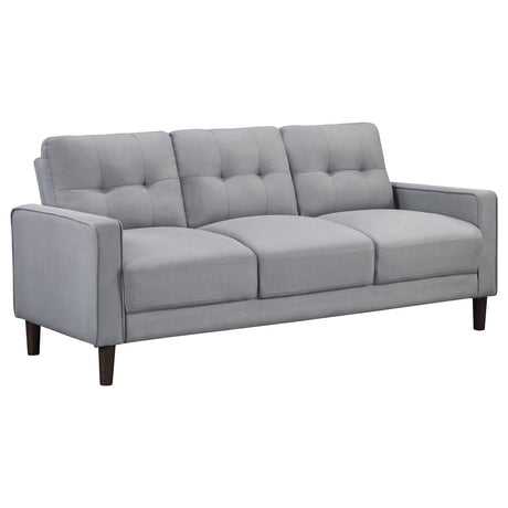 Bowen Gray 2-Piece Upholstered Track Arms Tufted Sofa Set from Coaster - Luna Furniture