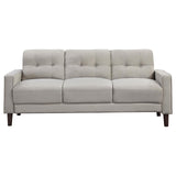 Bowen Beige 3-Piece Upholstered Track Arms Tufted Sofa Set from Coaster - Luna Furniture