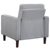 Bowen Gray Upholstered Track Arms Tufted Living Room Set from Coaster - Luna Furniture