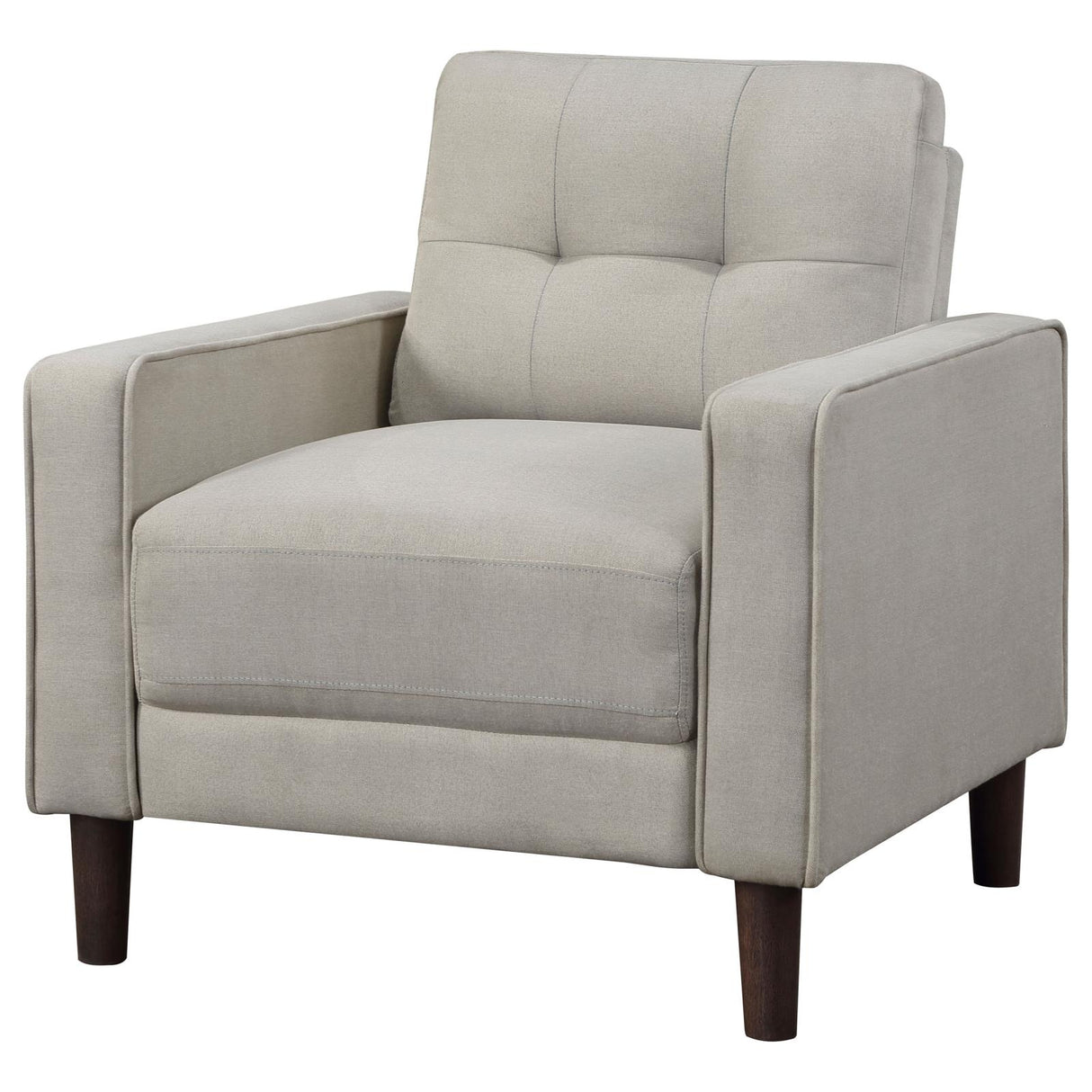 Bowen Beige Upholstered Track Arms Tufted Chair from Coaster - Luna Furniture