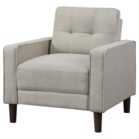 Bowen Beige Upholstered Track Arms Tufted Chair from Coaster - Luna Furniture