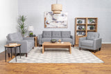 Bowen Gray Upholstered Track Arms Tufted Chair from Coaster - Luna Furniture