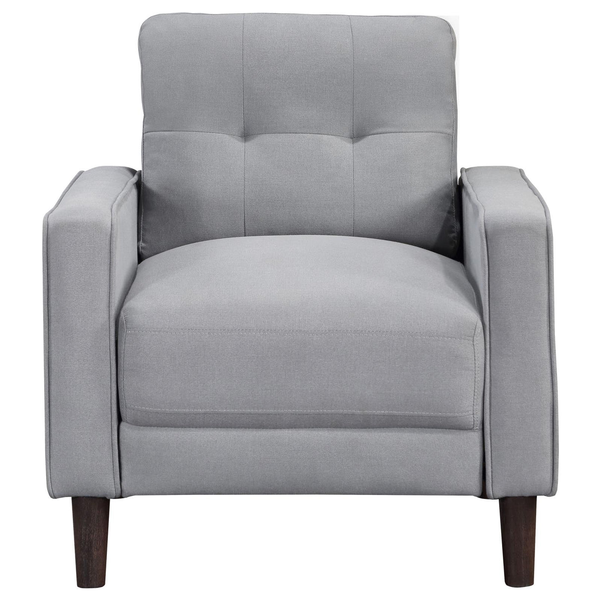 Bowen Gray Upholstered Track Arms Tufted Chair from Coaster - Luna Furniture