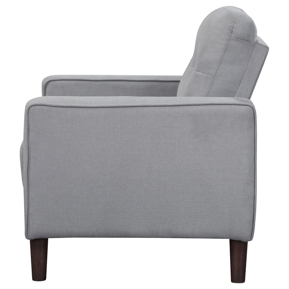 Bowen Gray Upholstered Track Arms Tufted Chair from Coaster - Luna Furniture