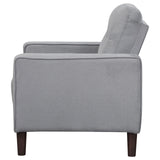 Bowen Gray Upholstered Track Arms Tufted Chair from Coaster - Luna Furniture