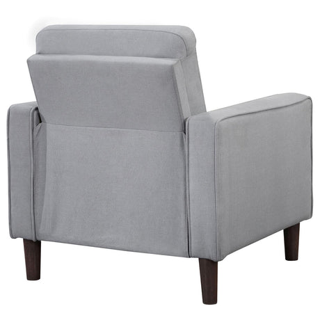 Bowen Gray Upholstered Track Arms Tufted Chair from Coaster - Luna Furniture
