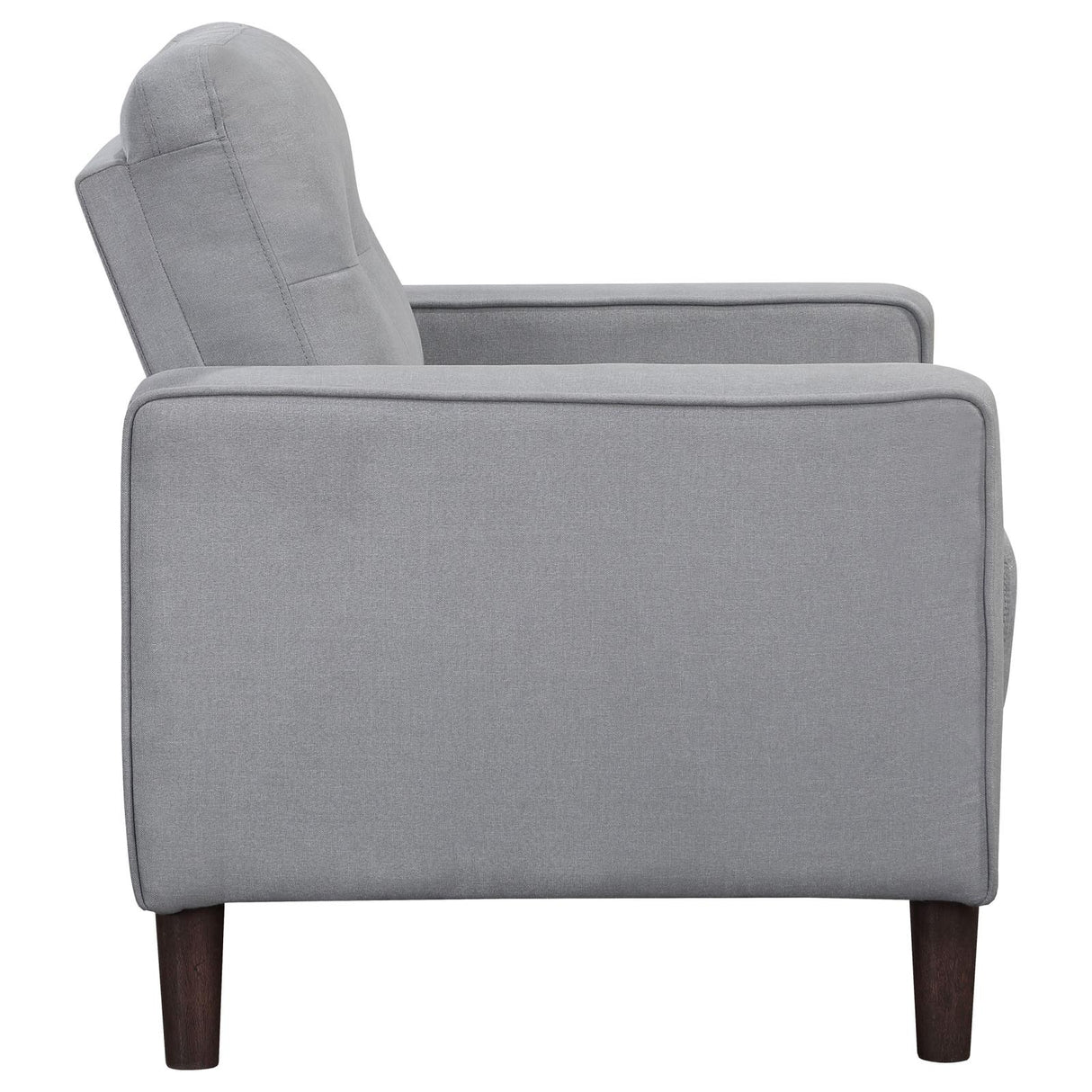 Bowen Gray Upholstered Track Arms Tufted Chair from Coaster - Luna Furniture
