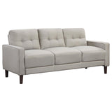 Bowen Beige Upholstered Track Arms Tufted Sofa from Coaster - Luna Furniture