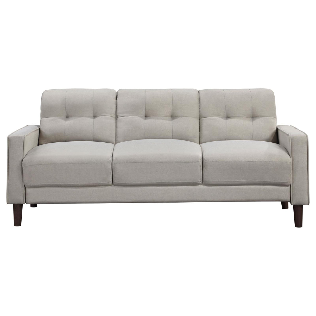 Bowen Beige Upholstered Track Arms Tufted Sofa from Coaster - Luna Furniture